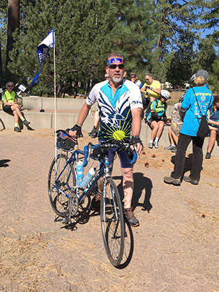 Sierra Nevada College Team Eagle at the 2017 Tour de Tahoe, college resident Dr. Allan Walker