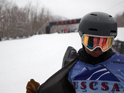 Snowboarder Isaac Laredo at the 2018 USCSA Nationals