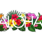 aloha and tropical flowers logo for the 2021 Sierra Nevada University Eagle Club summer event series