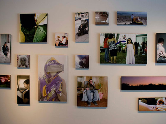installation of photographic images by student artist Alex Rubio
