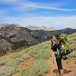 McKenna Bean, Interdisciplinary Studies major in Sustainability, on a high country backpacking trip