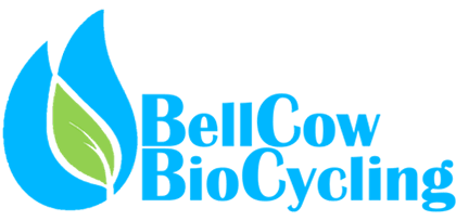 blue and green logo for BellCow BioCycling, a recycling business plan which won the 2021 Sierra Nevada University Presidents Cup Business Plan Competition
