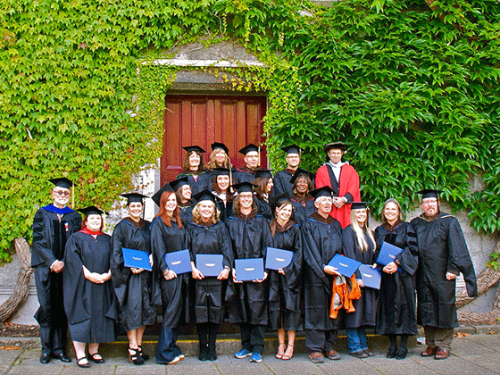 Students graduate from the Masters of Fine Arts in Creative Writing program in the summer of 2014