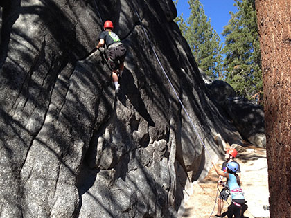 SNU Tahoe students explore a South Lake Tahoe climbing spot called Castle Peak