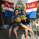 Sierra Nevada College students Taylor Greasley and Hannah Smith celebrate Pura Vida on a tropical ecology course in Costa Rica