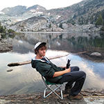 SNU ecology student Tommy DiPaola lakeside