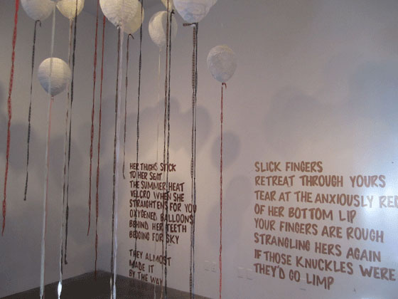 Balloon and texts, artist Lexi Eich