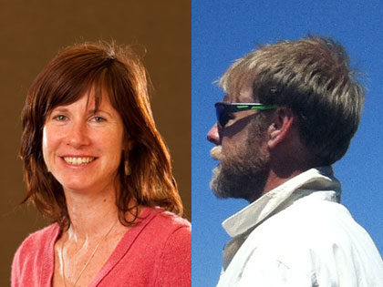 Professors Rosie Hacket (Outdoor Adventure Leadership)and Andy Rost (Environmental Science)