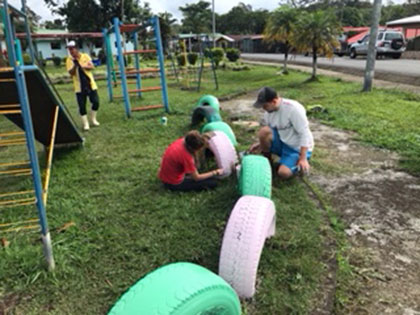 the playground in Agua Buena Costa Rica