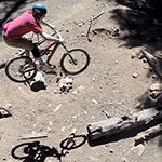 Danny Kern, Digital Arts and Journalism major, mountain biking