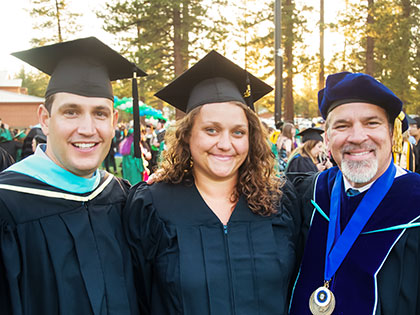 LTCC Commencement 2018: LTCC President Jeff DeFranco, SNCatLTCC graduate Lindsay Lipp, SNC President Alan Walker