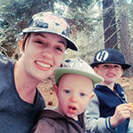 image of Sierra Nevada University transfer student Sydney Mlodonsky with her sons
