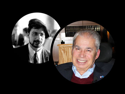 Images of SNC Professor Rick Normington at his retirement party and in his youth