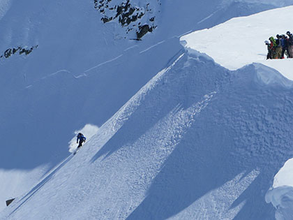 An Outdoor Adventure Leadership student go skiing and riding for class credit