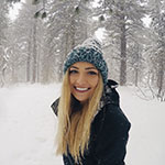 SNC Tahoe student Parker Pilati enjoying the snow.