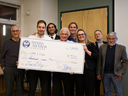 Students Luka Gobec and Vilde Johansen pitched an idea at the annual pitch competition hosted at SNU Tahoe.