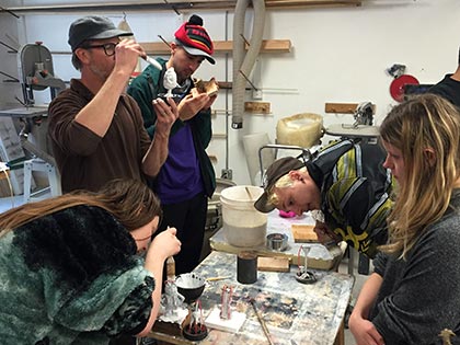 Sculpture class Rick Parsons.