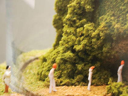 Artist Sam Shear BFA 2013, image of figures in a bottle