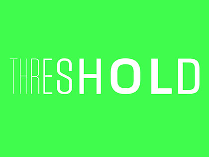 logo for Threshold, the summer 2019 thesis exhibition by graduating students in the Sierra Nevada University MFA in Interdisciplinary Arts program.