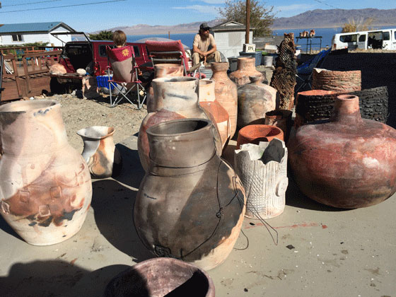 Pit fired ceramics at Walker Lake Nevada