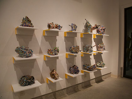 Ian Wieczorek, Bachelor of Fine Arts, has ceramics displayed in SNC Tahoe 