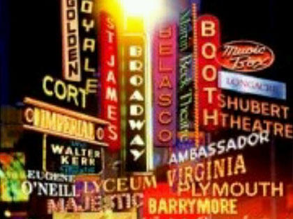 image of stylized broadway marquees