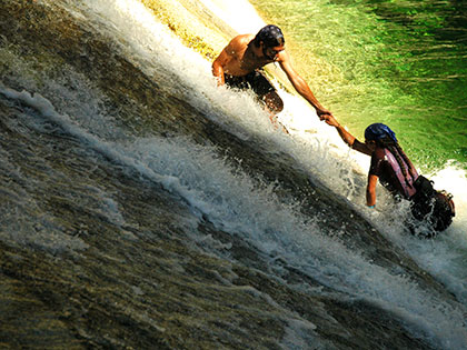 Sierra Nevada University allows students hands on experience for classes, like a canyoneering course for Outdoor Adventure Leadership