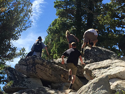 Environmental Systems students explore Tahoe Meadows during class