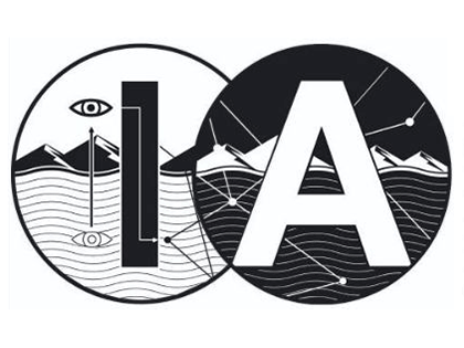 Black and white logo for Sierra Nevada University's low-residency Master of Fine Arts in Interdisciplinary Arts program
