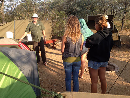 Sierra Nevada University students take part in Anti-Poaching training while in South Africa for their Conservation Biology course