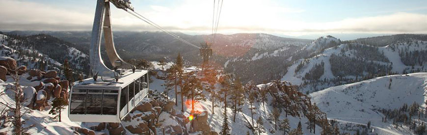 Tram at Squaw Valley, a world class ski resort within driving distance of SNU Tahoe