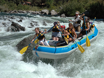 Sierra Nevada University takes a trip to the South Fork of the American River in Coloma, California, group lead by Dean of Students Will Hoida